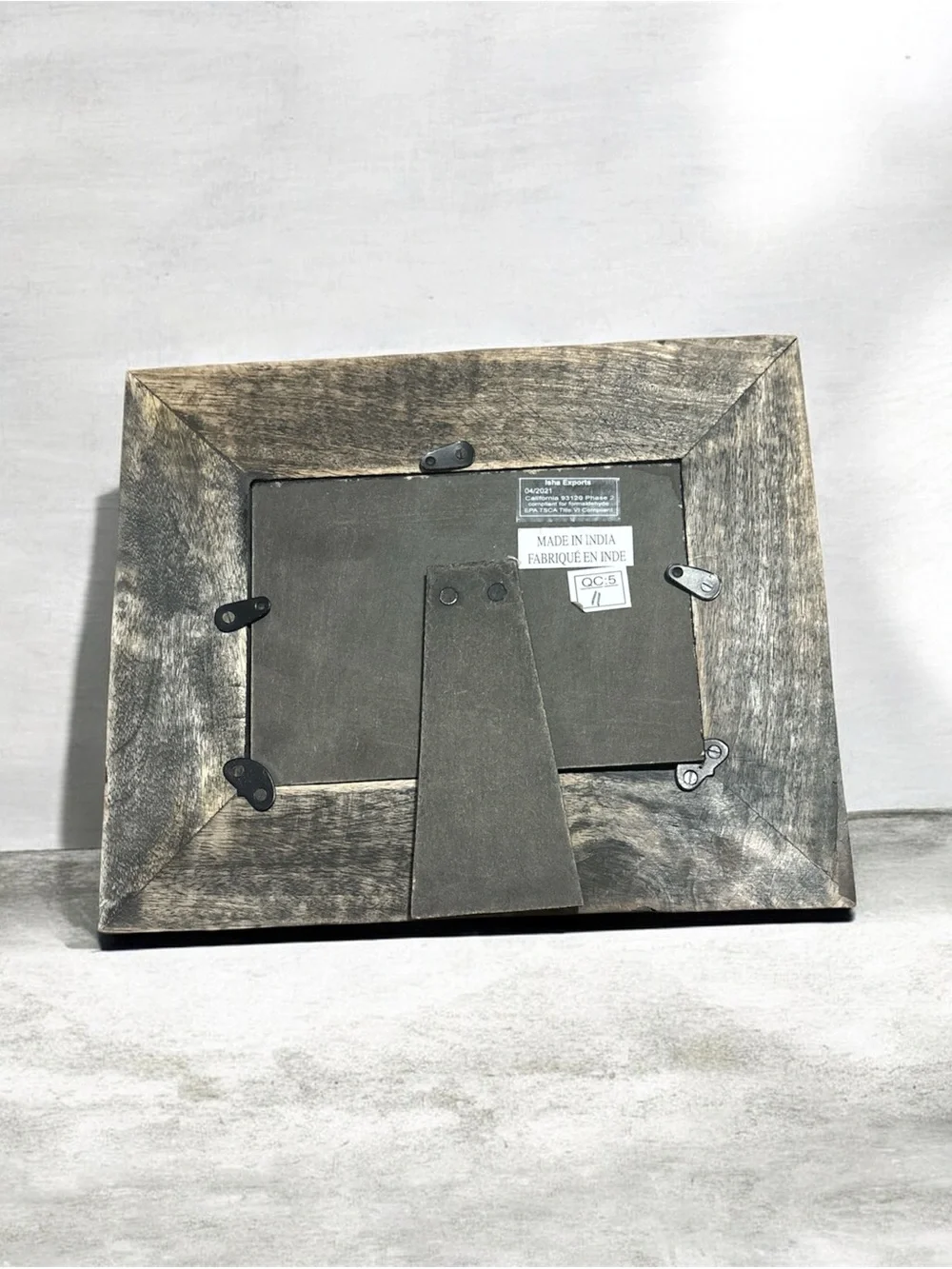 LOVE Paw Print Rustic Wood Picture Frame - Black